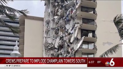 Crews Wait To Implode Surfside Condo