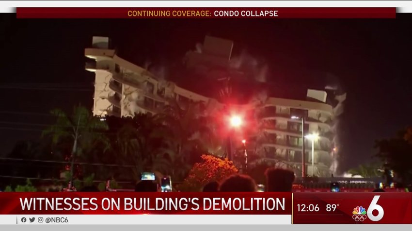 Witnesses Describe Watching Building Demolition in Surfside