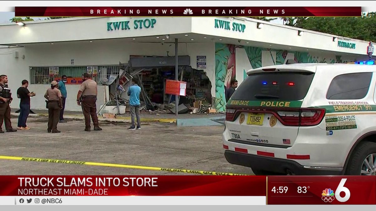 Truck Slams Into Miami Dade Store Nbc 6 South Florida