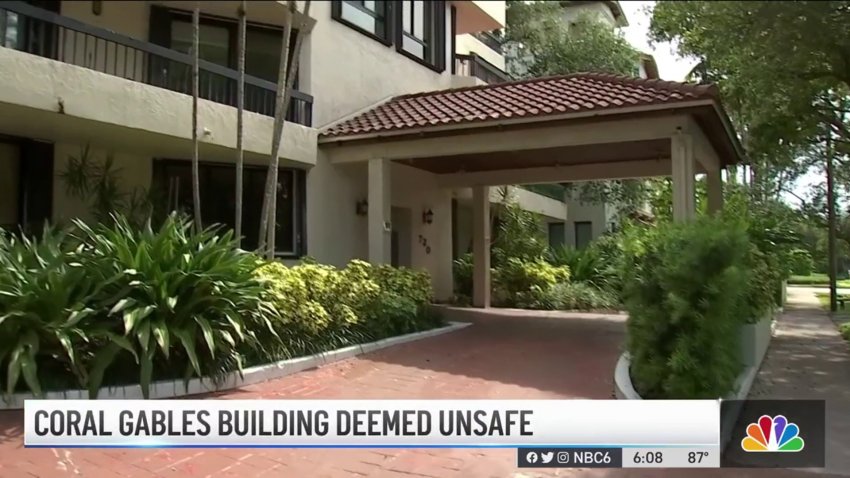 With Less Than a Day To Evacuate Unsafe Coral Gables Building, Residents Still Home