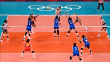 Team USA women's volleyball plays China.