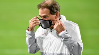 head coach Nick Saban of the Alabama Crimson Tide