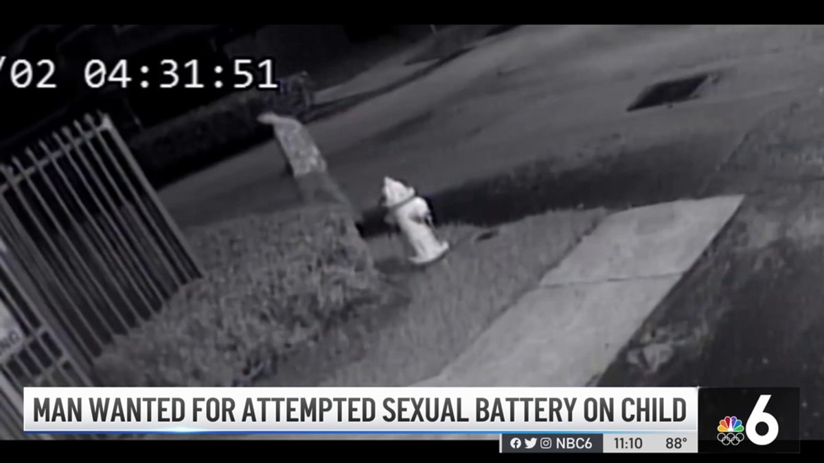 Man Wanted for Attempted Sexual Battery on Child – NBC 6 South Florida