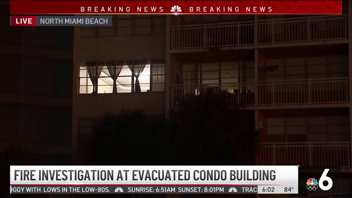 Fire Investigation at Evacuated North Miami Beach Condo Building – NBC ...