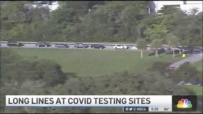 Long Lines at COVID Testing Sites