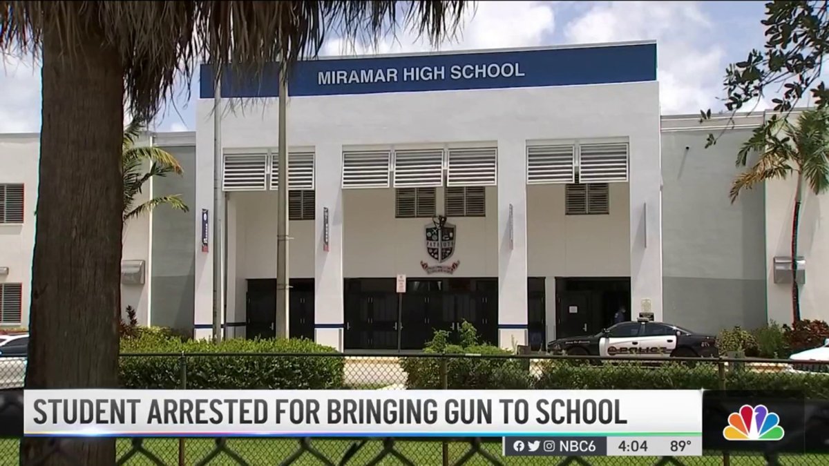 Miramar Student Arrested For Bringing Gun To School – NBC 6 South Florida