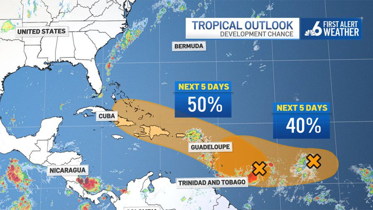 Two Weather Disturbances in The Atlantic With Potential For Development