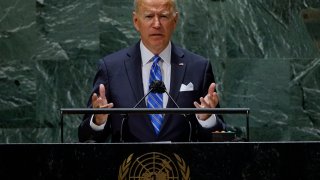 President Joe Biden addresses the 76th Session of the U.N. General Assembly on Sept. 21, 2021 in New York.