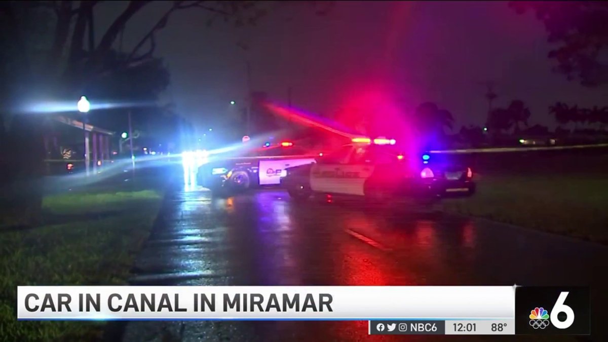 Man Dies After Car Goes Into Miramar Canal – NBC 6 South Florida