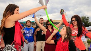 JACKSONVILLE, FL – NOVEMBER 02: Fans participate in tailgating activities before the game between the Florida Gators and the Georgia Bulldogs at EverBank Field on November 2, 2013 in Jacksonville, Florida. (Photo by Sam Greenwood/Getty Images)