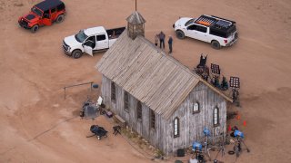Rust film set at the Bonanza Creek Ranch