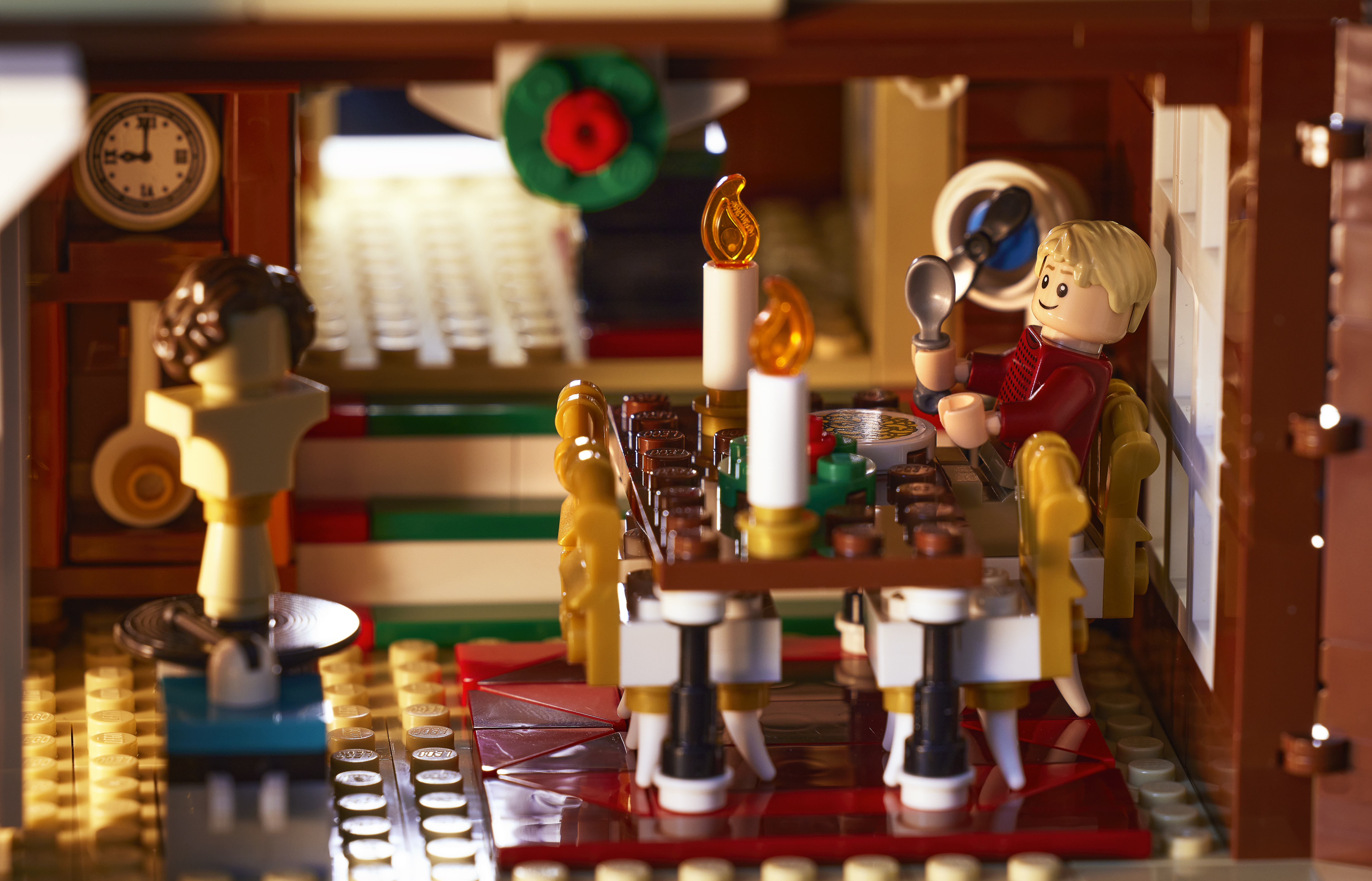 Promo shots show the interior of the LEGO version of the home. Each room is packed with details from the movie.