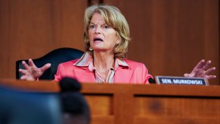 Sen. Lisa Murkowski, R-Alaska, speaks during a Senate Health, Education, Labor, and Pensions Committee hearing to discuss reopening schools during the COVID-19 pandemic on Thursday, Sept. 30, 2021, at Capitol Hill in Washington.