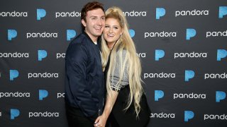 Daryl Sabara (L) and Meghan Trainor