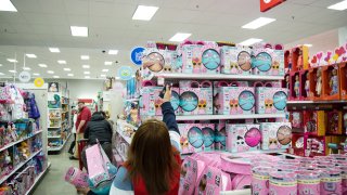 Shoppers at a Target store