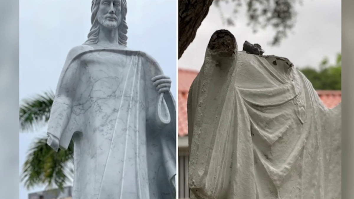 Two Statues at Catholic Church in Miami Shores Vandalized NBC 6 South