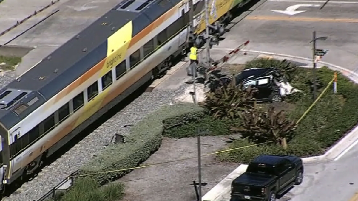 Brightline Hits Car in Pompano Beach on 1st Day HighSpeed Train
