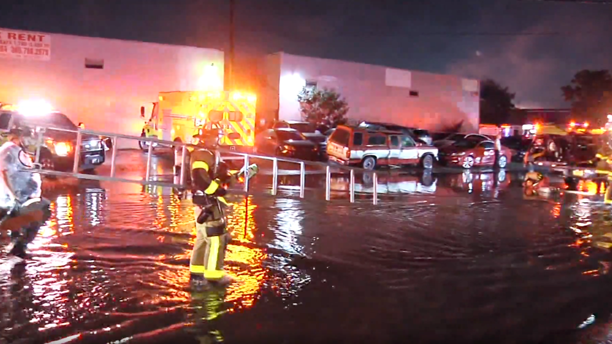 Warehouse Catches Fire in Opa Locka NBC 6 South Florida