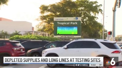 Depleted Supplies and Long Lines at Testing Sites