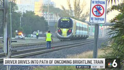 Driver Drives Into Path of Oncoming Brightline Train