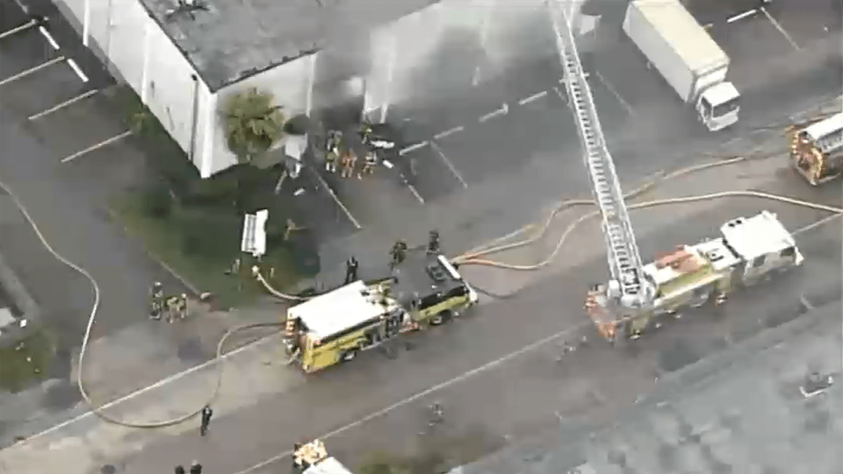 Fire Crews Put Out Warehouse Blaze in Pembroke Park NBC