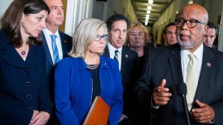 Chairman Bennie Thompson, D-Miss., addresses the media after the House Jan. 6 select committee hearing in Cannon Building to examine the January 2021 attack on the Capitol, on Tuesday, July 27, 2021.