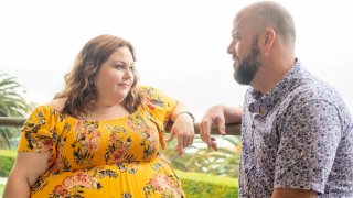 Chrissy Metz as Kate and Chris Sullivan as Toby in NBC's "This is Us".