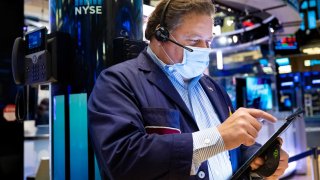 Traders on the floor of the NYSE, Feb. 3, 2022.