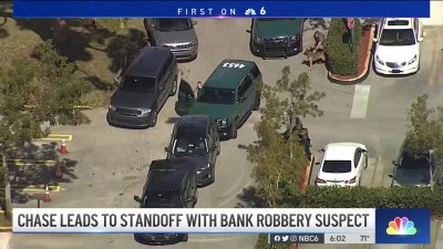 Chase Leads to Standoff With Bank Robbery Suspect
