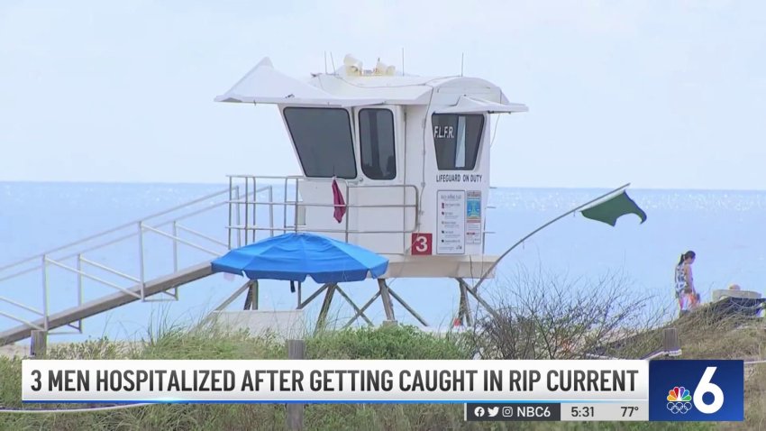 3 Men Hospitalized After Getting Caught in Rip Current