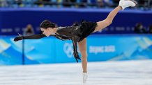 Anna Shcherbakova, of the ROC, competes in the women's short program during the figure skating at the 2022 Winter Olympics, Tuesday, Feb. 15, 2022, in Beijing.