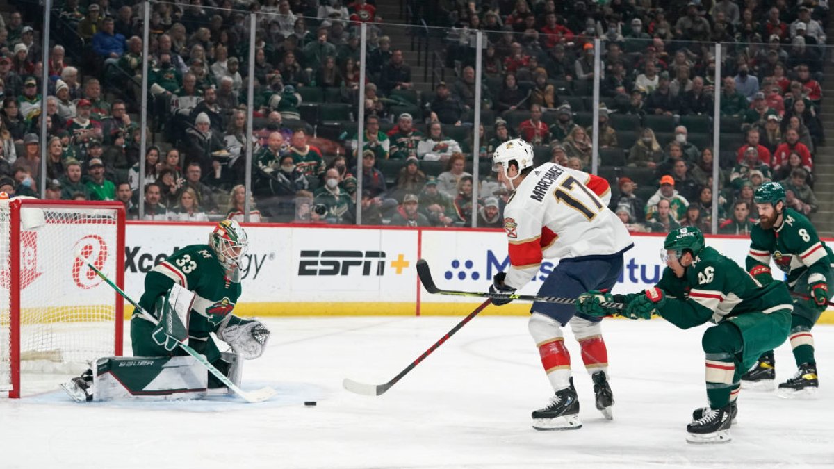 Marchment's first hat trick powers Panthers past Wild 6-2