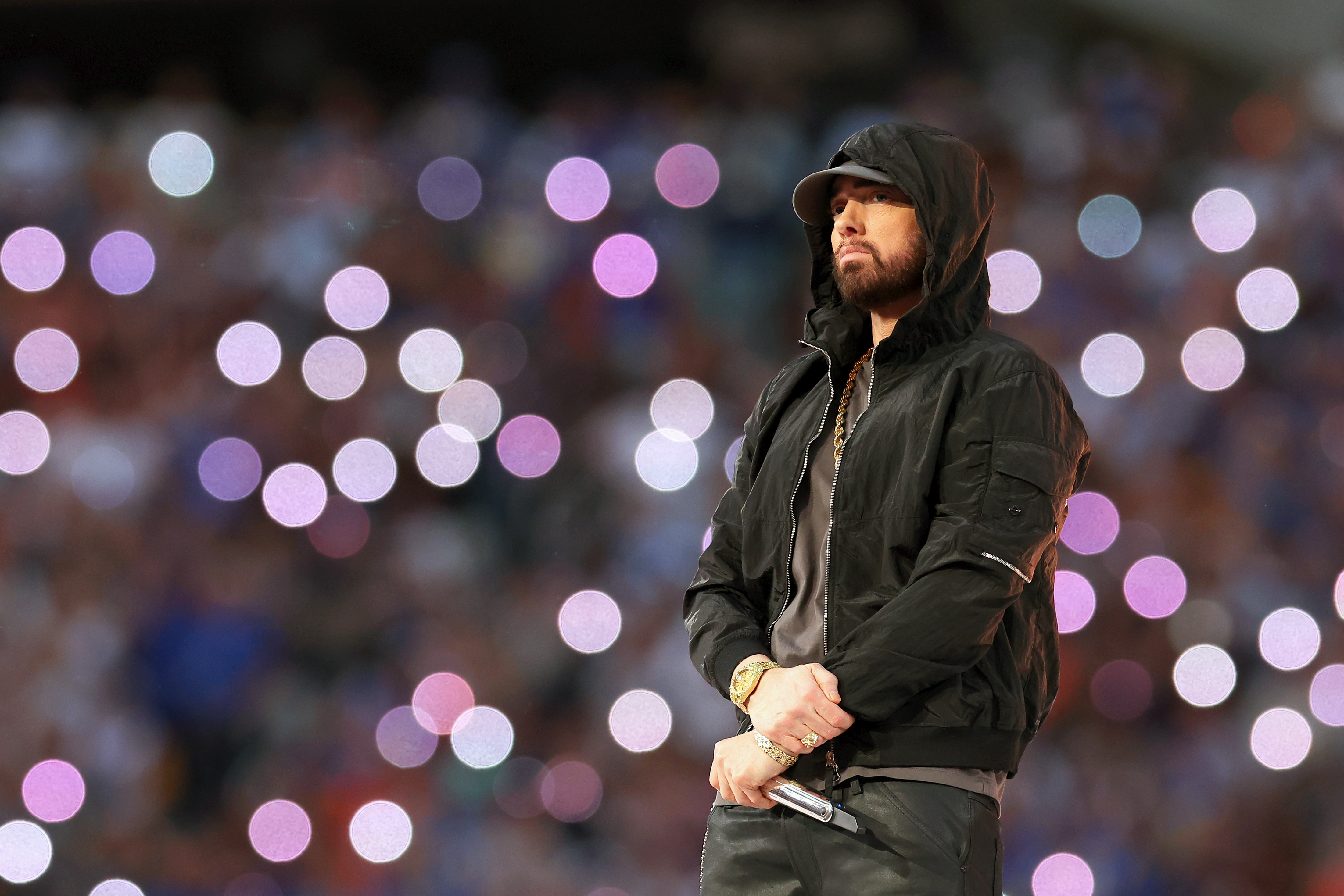 50 Cent Makes Surprise Appearance During Super Bowl 2022 Halftime