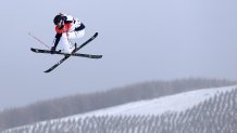 Maggie Voisin of Team USA performs a trick during the Women's Freestyle Skiing Freeski Slopestyle final on day 11 of the 2022 Winter Olympics at Genting Snow Park on Feb. 15, 2022, in Zhangjiakou, China.