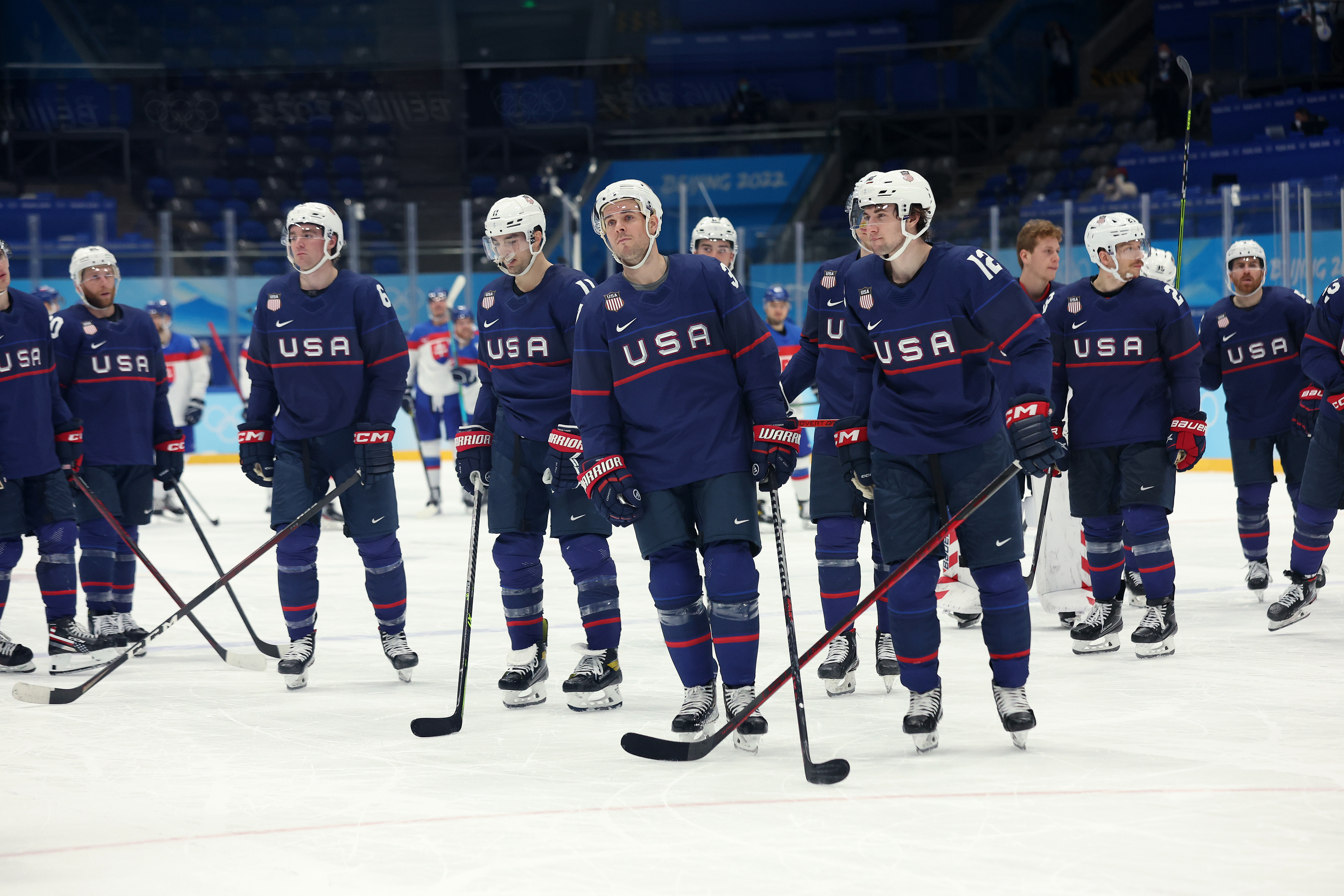 U.S. men's hockey team eliminated in Olympics quarterfinals, falling to  Slovakia in dramatic shootout