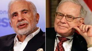 Billionaires Carl Icahn and Warren Buffett.