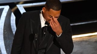 Will Smith accepts the award for Best Actor in a Leading Role for “King Richard” onstage during the 94th Oscars at the Dolby Theatre in Hollywood, California on March 27, 2022.