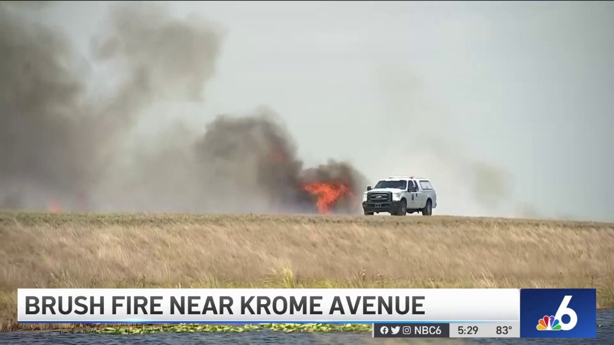 Another Brush Fire Burns in Everglades, Near Krome Avenue – NBC 6 South ...