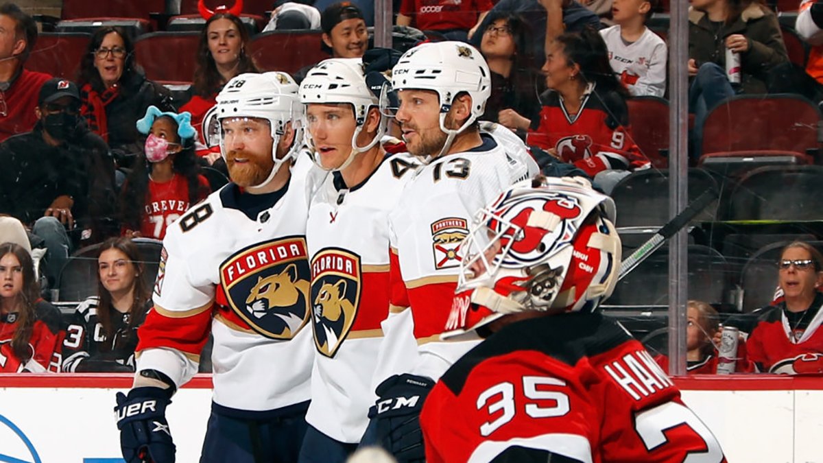 Radko Gudas of the Florida Panthers celebrates a third period goal by  News Photo - Getty Images