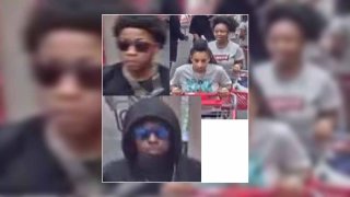 Fort Lauderdale Police are searching for four shoplifting suspects who they say set a fire inside a Target store.