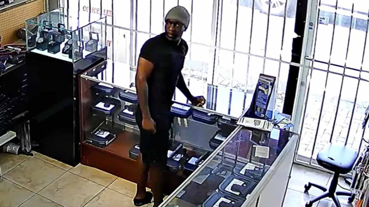 Man Caught on Camera Stealing Guns From North Lauderdale Pawn Shop