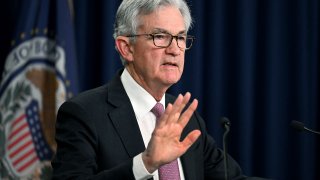 US Federal Reserve Chairman Jerome Powell speaks during a news conference in Washington, DC, on May 4, 2022.