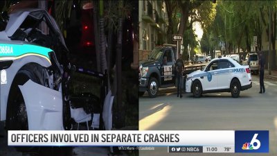 Officers Involved in 2 Separate Crashes