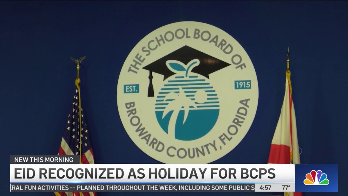 Eid al-Fitr Recognized at Broward Schools; Miami-Dade Considering Calendar  Changes – NBC 6 South Florida