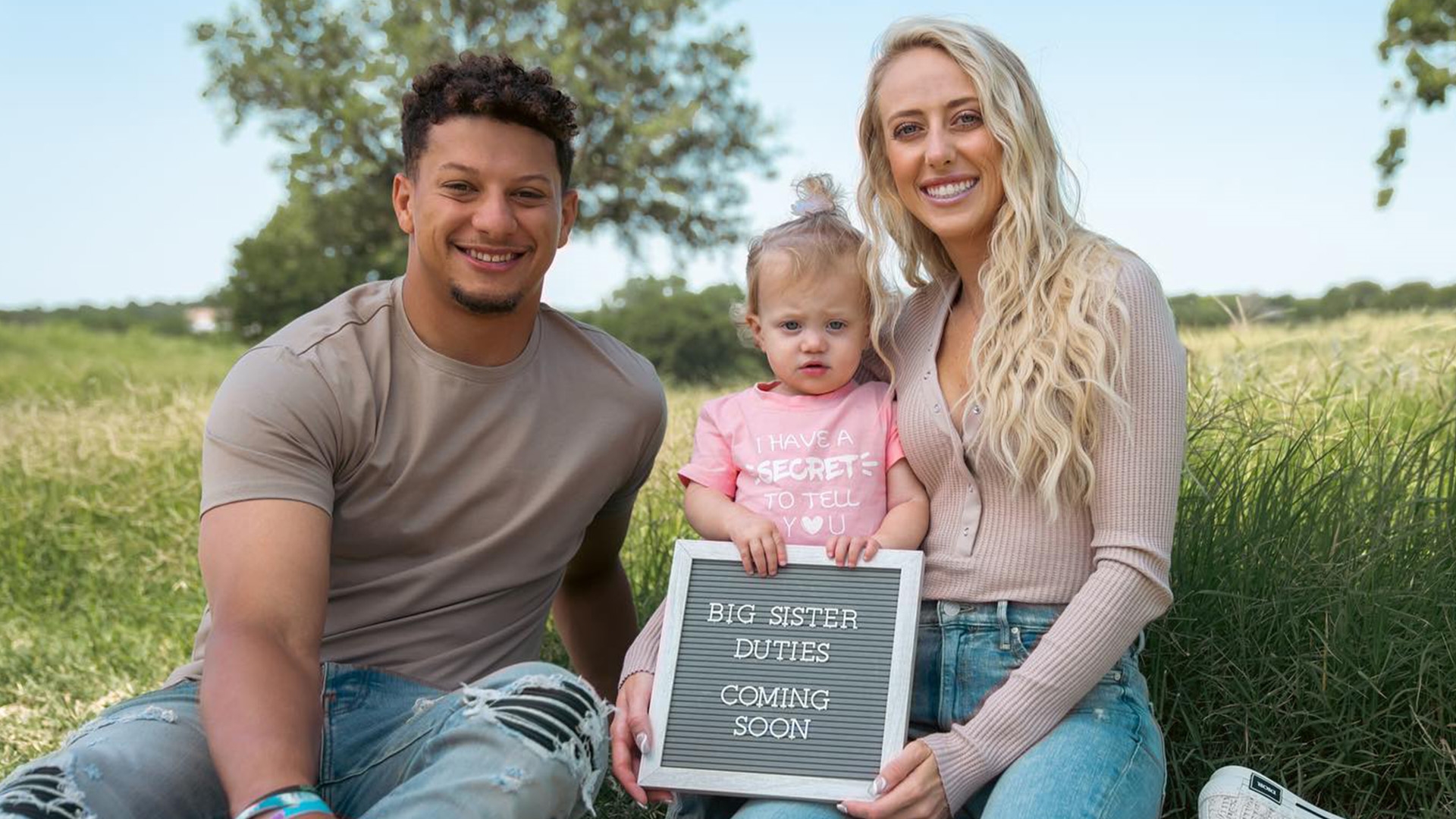 Patrick Mahomes' Daughter Cuddles Baby Brother on 2nd Birthday