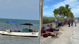 A group of 23 Cuban migrants landed in Key West Wednesday morning in a homemade boat, officials said.