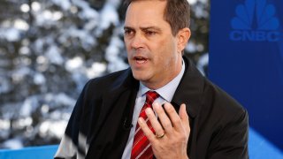 Chuck Robbins, CEO of Cisco at the 2016 World Economic Forum in Davos, Switzerland.