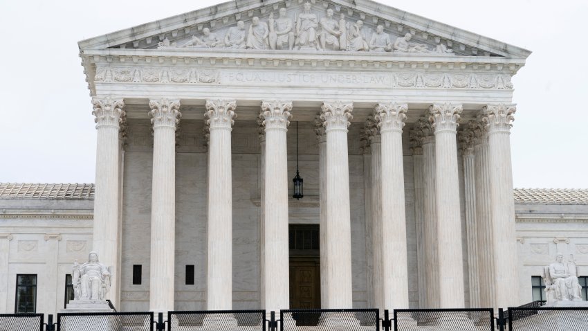 Anti-scaling fencing is seen outside the Supreme Court, Thursday, June 23, 2022, in Washington.