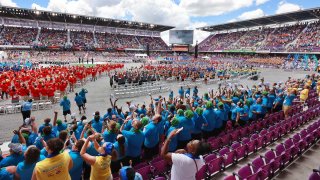 Exploria Stadium in Orlando, Florida, is filled with cheering athletes, coaches, family and fans during the opening ceremonies of the 2022 Special Olympics USA Games on Sunday, June 5, 2022.