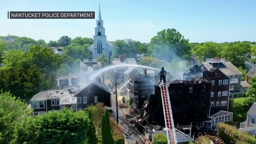 Aerial Video Shows Massive Nantucket Hotel Fire
